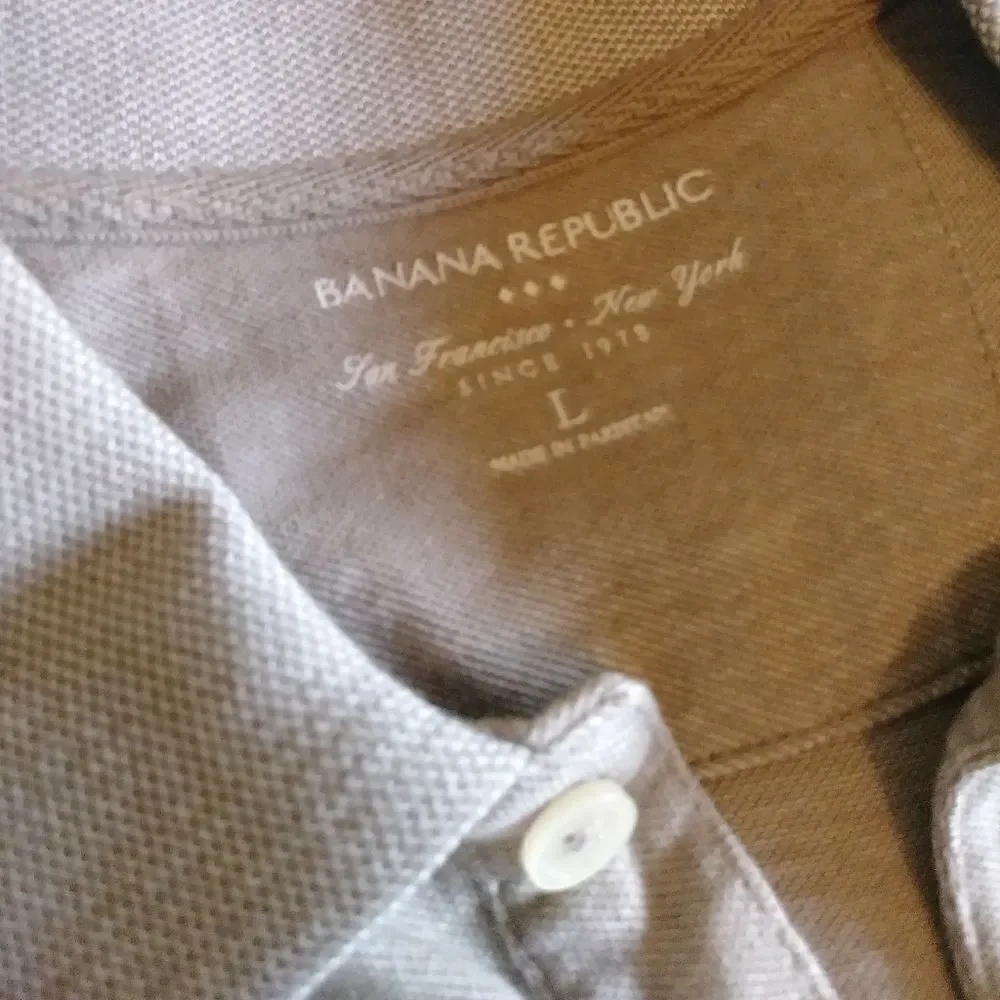 Banana Republic Grey Polo Shirt